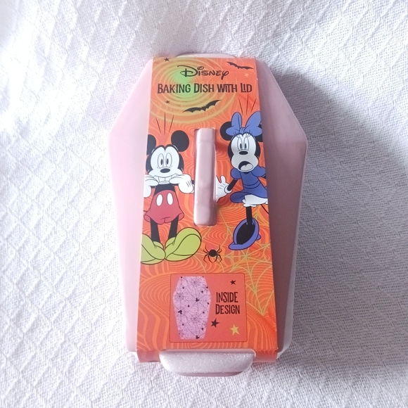 Disney Other - Disney Coffin Shaped Ceramic Baking Dish with Lid Pink
